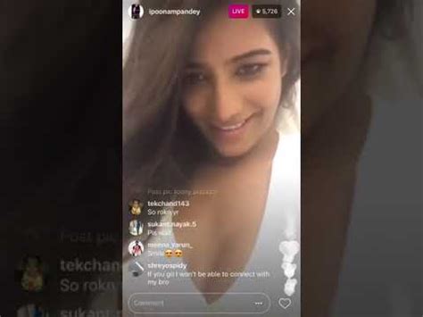 poonam pandey is live|Poonam Pandey 